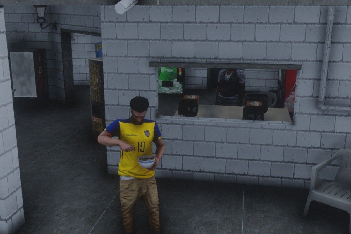 The national team jersey and a bowl of encebollado
